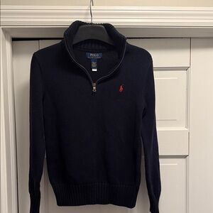 Polo by Ralph Lauren Boys Dark Blue Zip-Up Sweater